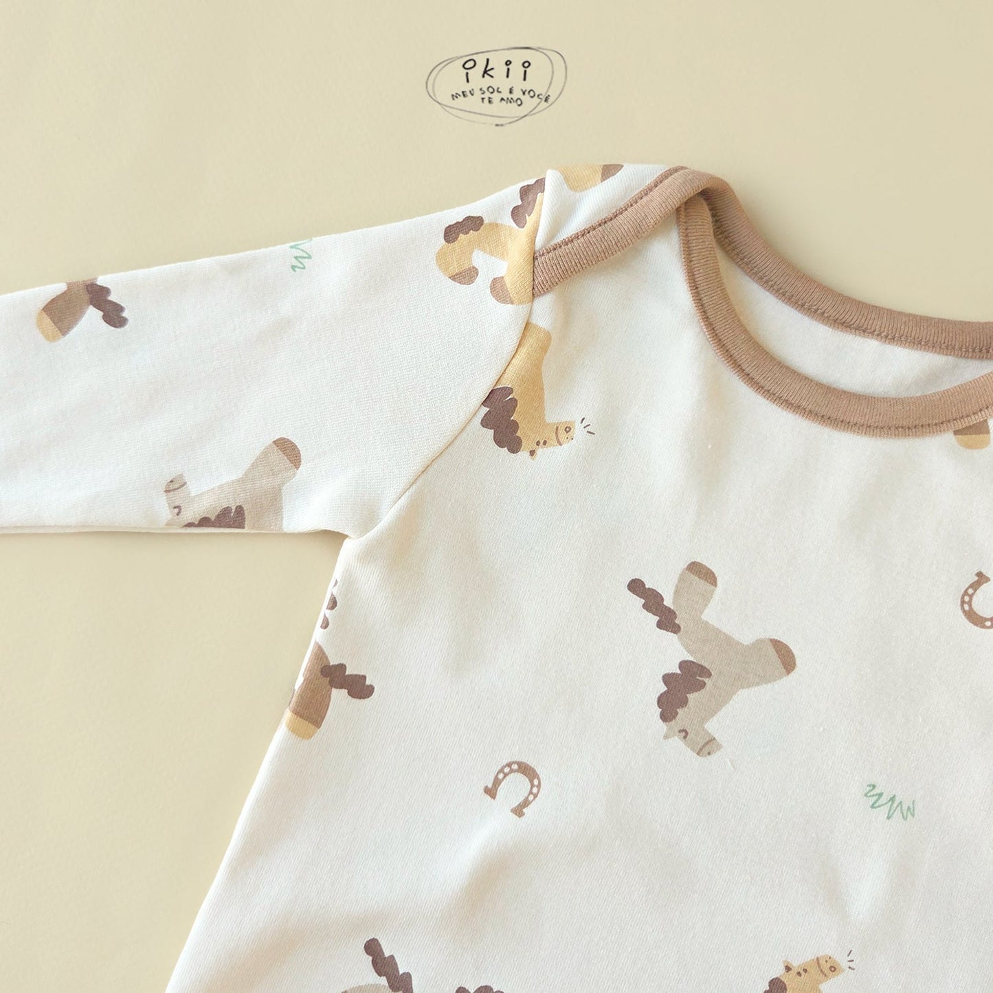【現貨+預訂】ikii / Horse Baby 可愛馬仔連身衣連帽套裝 (Farm Horse)