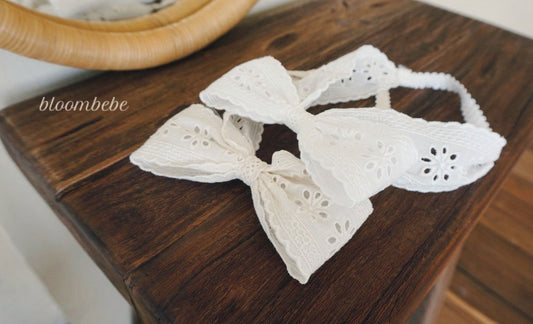 現貨▷ 韓國童裝 | 髮帶 Lace Ribbon Hairband 蝴蝶結頭帶 - FLO | FLOWERKKOCH