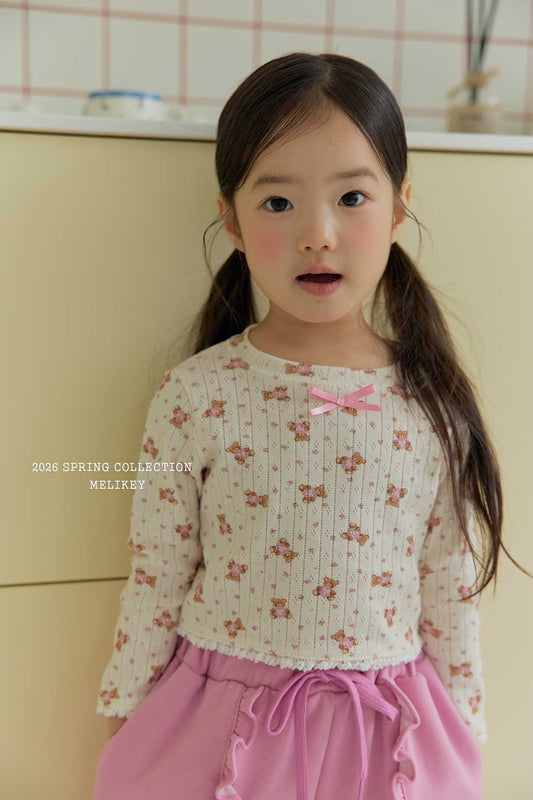 韓國童裝 26春 | ME26115 Floral Tee