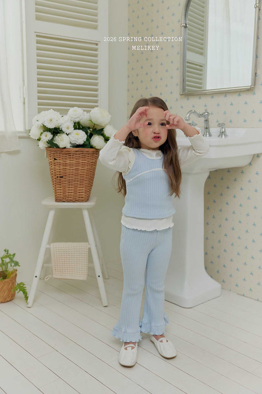 韓國童裝 26春 | ME26101 Frill Bootcut Pants
