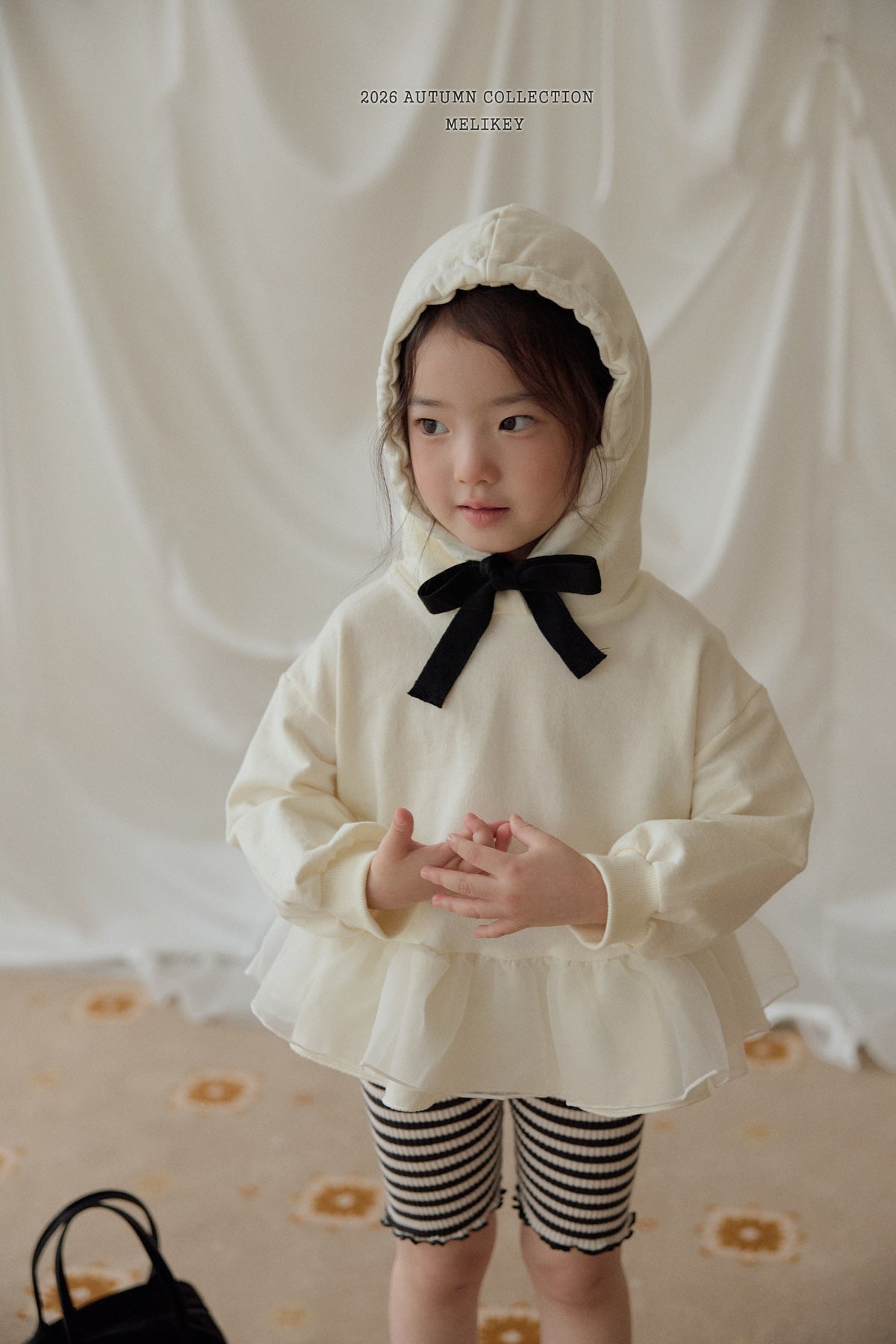 韓國童裝 26秋| ME20 Chacha Frill Hood T-shirt 連帽上衣 (80-140)