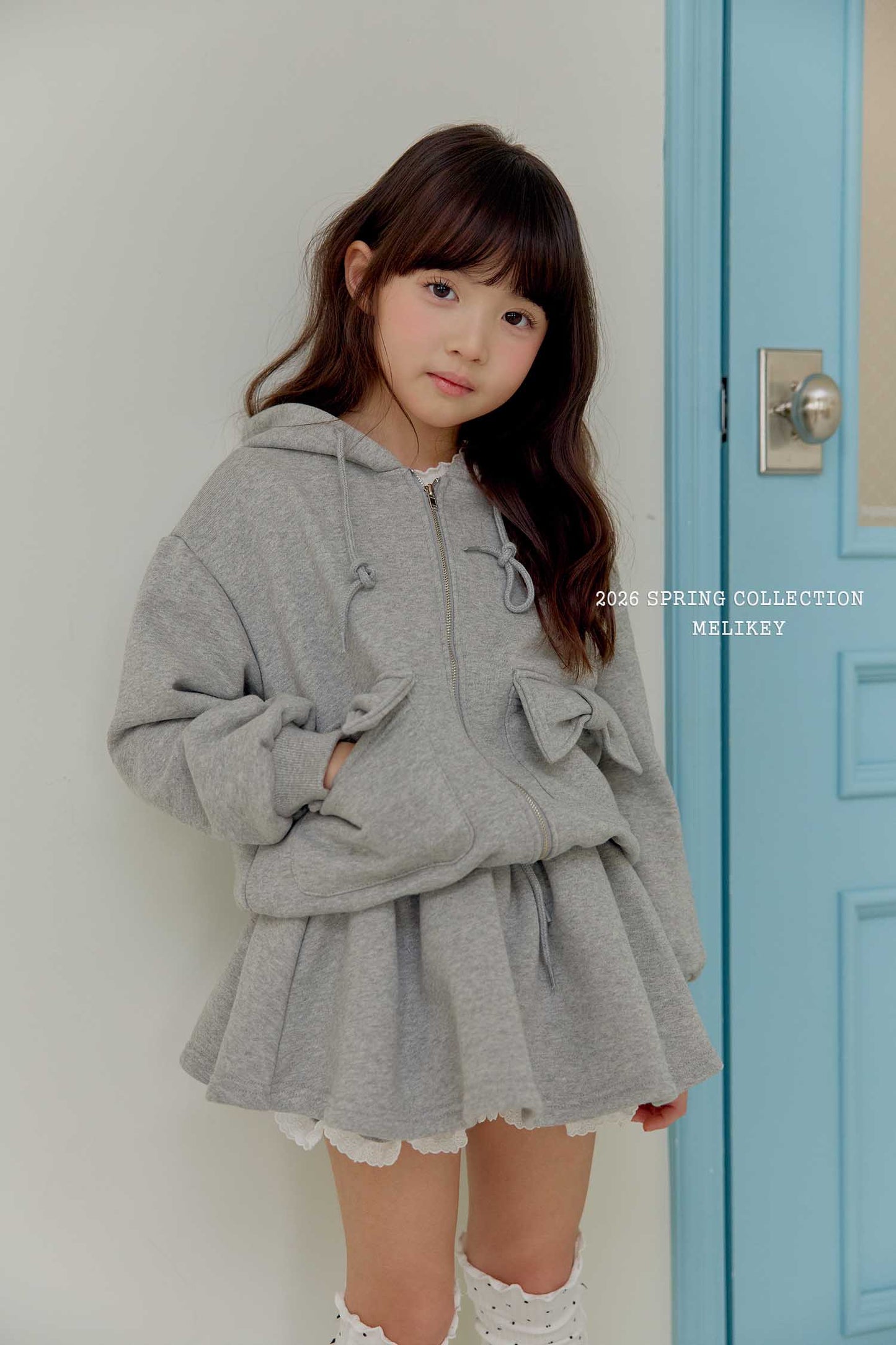 韓國童裝 26春 | ME26122 Ribbon Pocket Jumper