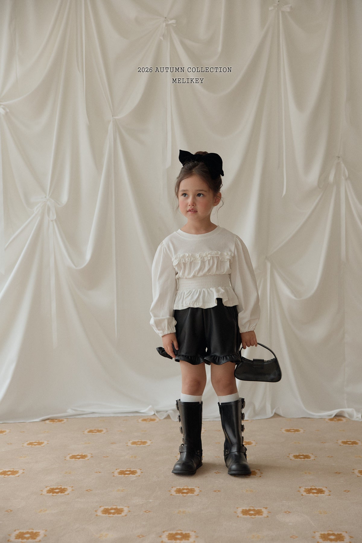 韓國童裝 26秋| ME19 Smock Frill T-shirt 上衣 (80-140)