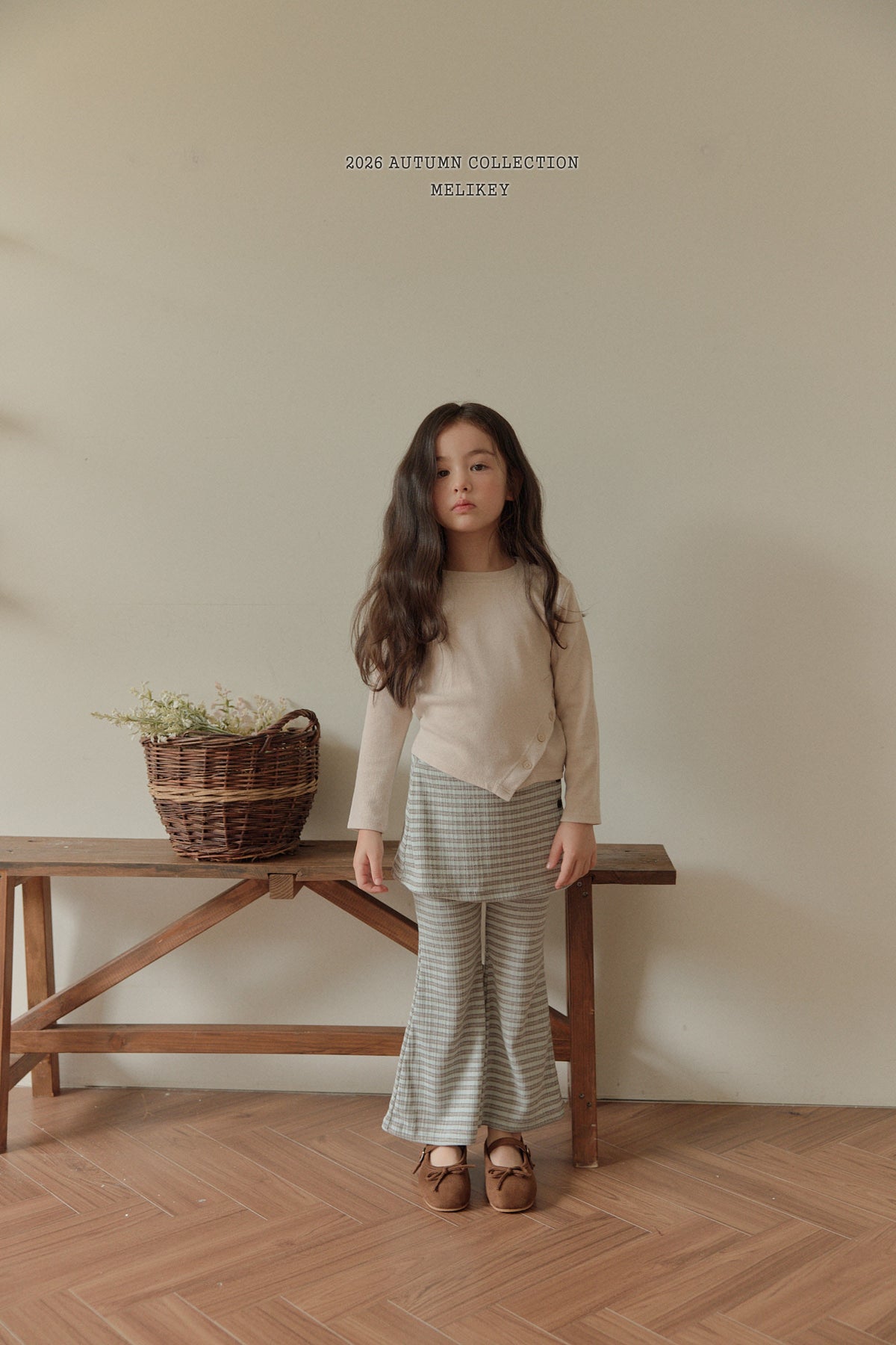 韓國童裝 26秋| ME40 Button Wrap Bootcut Pants 微喇長褲 (80-140)