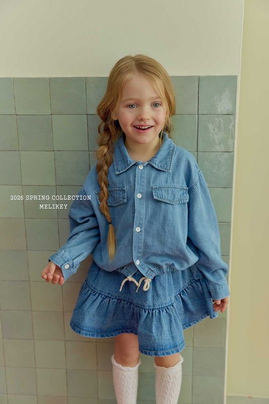 韓國童裝 26春 | ME26158 Denim Shirt
