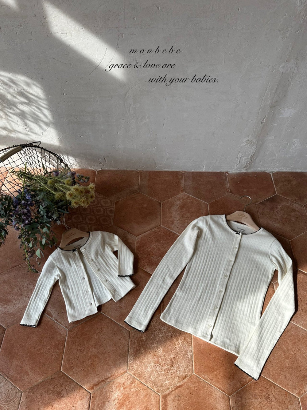 韓國童裝 25春| MB25106 MOMOM MOM CARDIGAN 親子裝