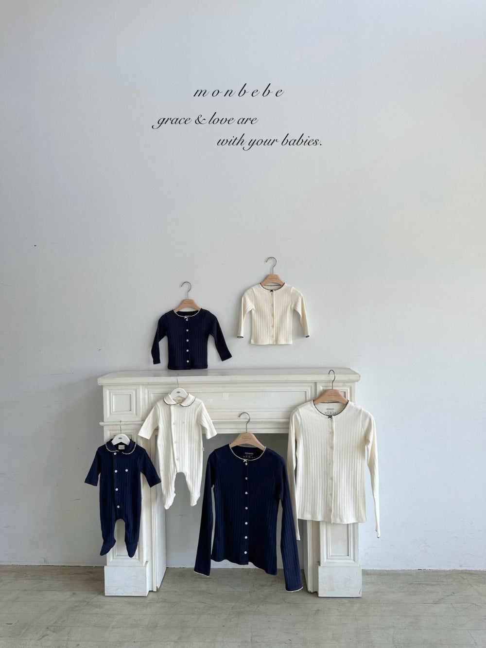 韓國童裝 25春| MB25106 MOMOM MOM CARDIGAN 親子裝