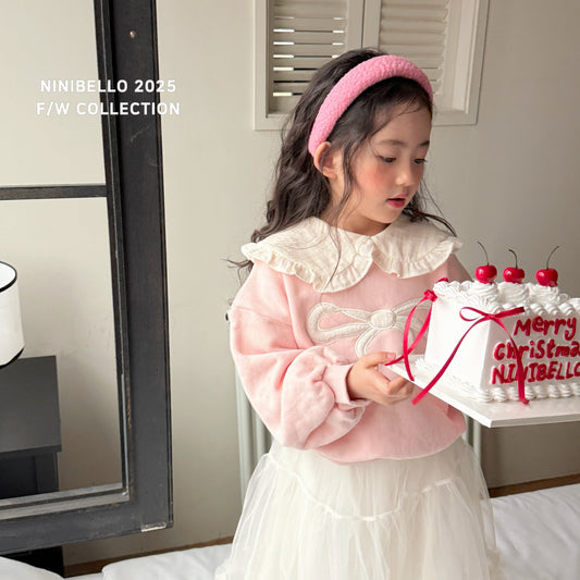 韓國童裝 25秋冬 | NB25410 Collar Ribbon MTM