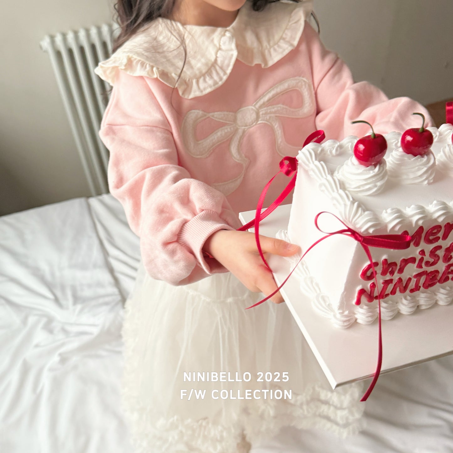 韓國童裝 25秋冬 | NB25410 Collar Ribbon MTM