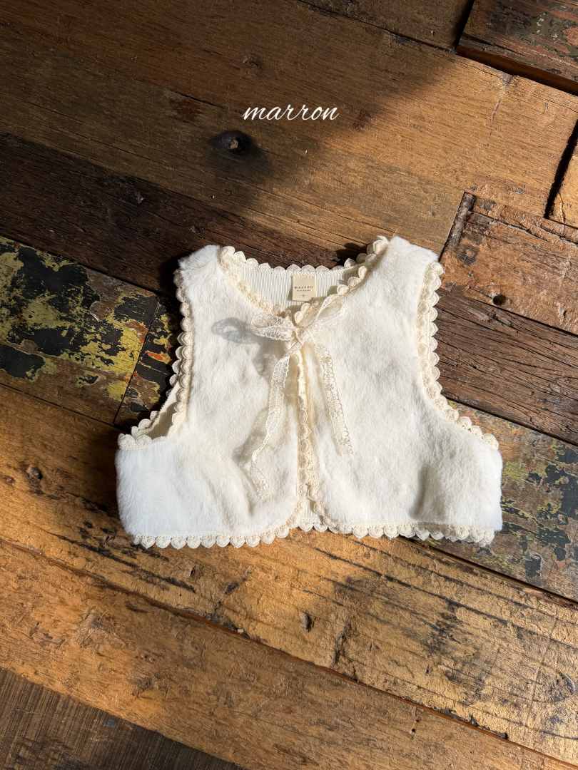 韓國童裝 26秋| MA52 Lace Fur Vest 上衣