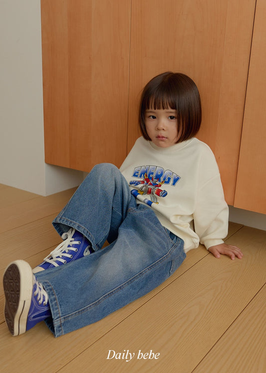 韓國童裝 26秋| DD47 Curved Denim Pants 牛仔褲