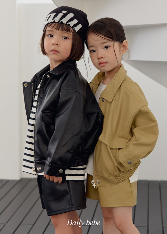 韓國童裝 26秋| DD09 Leather Jacket 外套