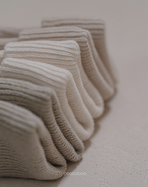 PEEKABOO 韓國正品 | PP25209 Newborn Socks Set of 3 (3對裝 有防滑)