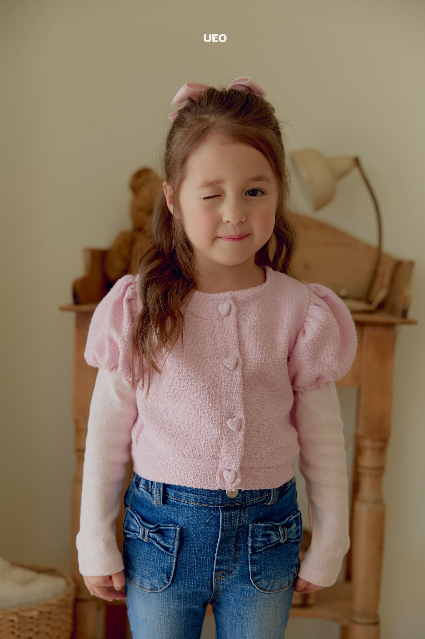 韓國童裝 26春 | UE28 Butter Pink Cotton T-Shirt (90-125cm)