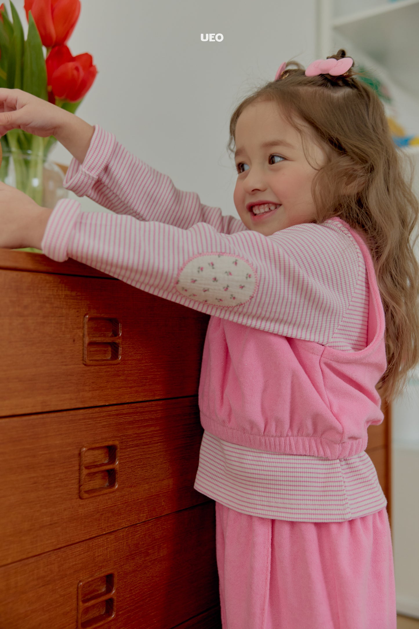 韓國童裝 26春 | UE27 Flower Bread Rice Cake T-Shirt (90-125cm)