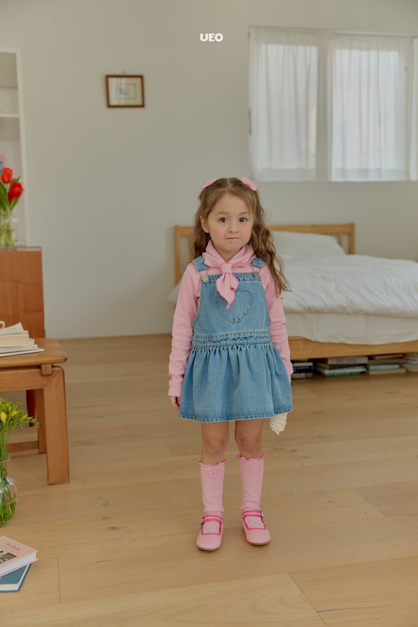 韓國童裝 26春 | UE18 Madeleine Button T-Shirt (90-125cm)