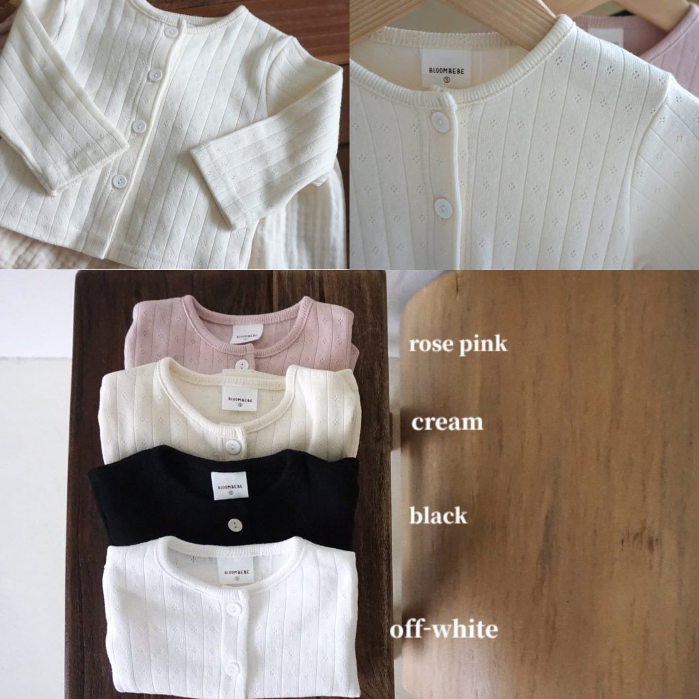 現貨▷ 韓國童裝 25春 | Cotton Eyelet Cardigan #2件減$20