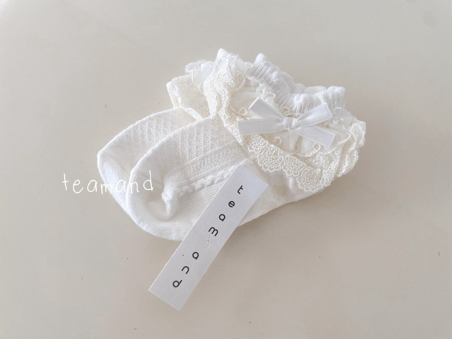 現貨▷ 韓國童裝 童襪 Lace Ribbon Socks