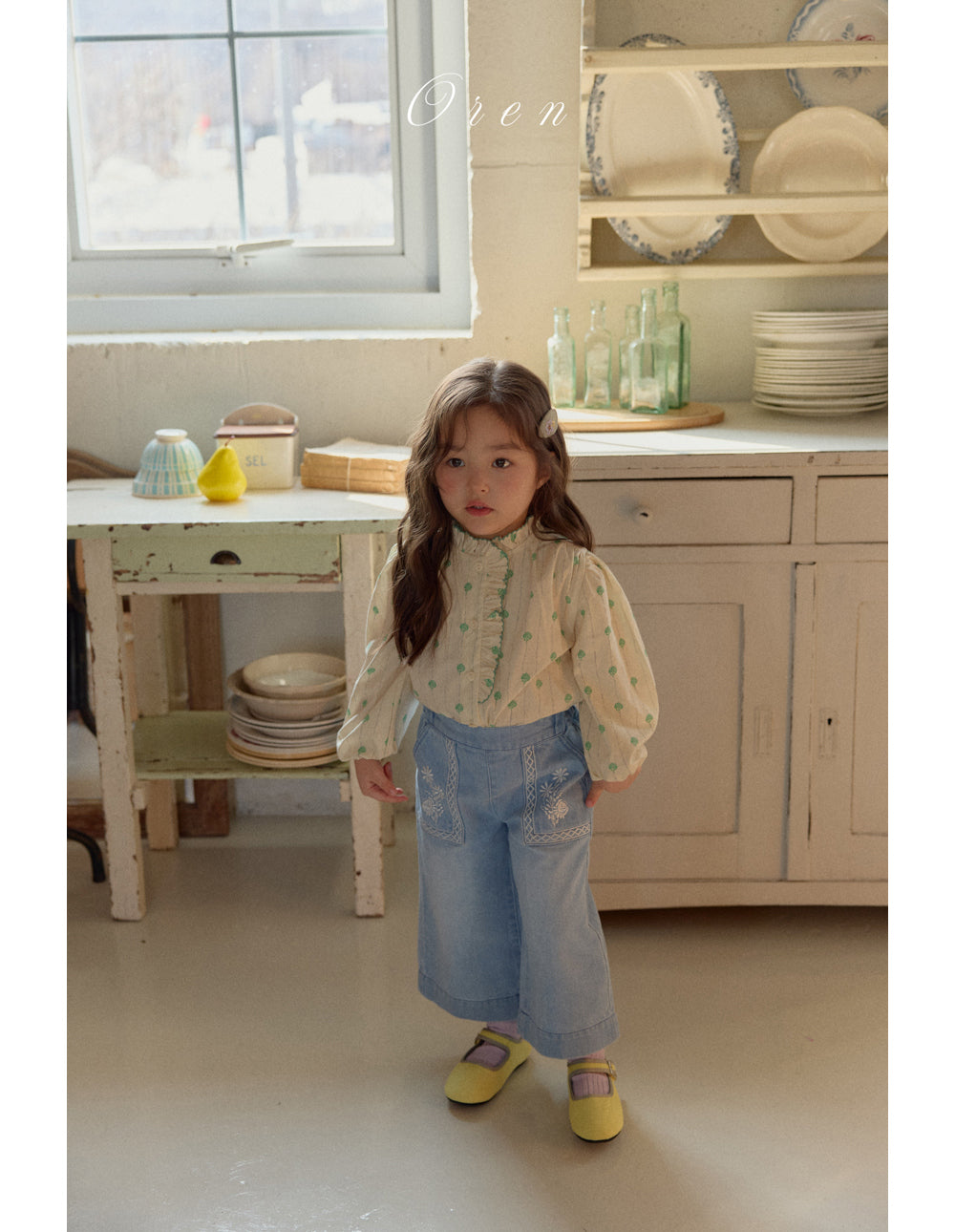 韓國童裝 26春 | OR42 Colette Floral Shirt (85~120cm)