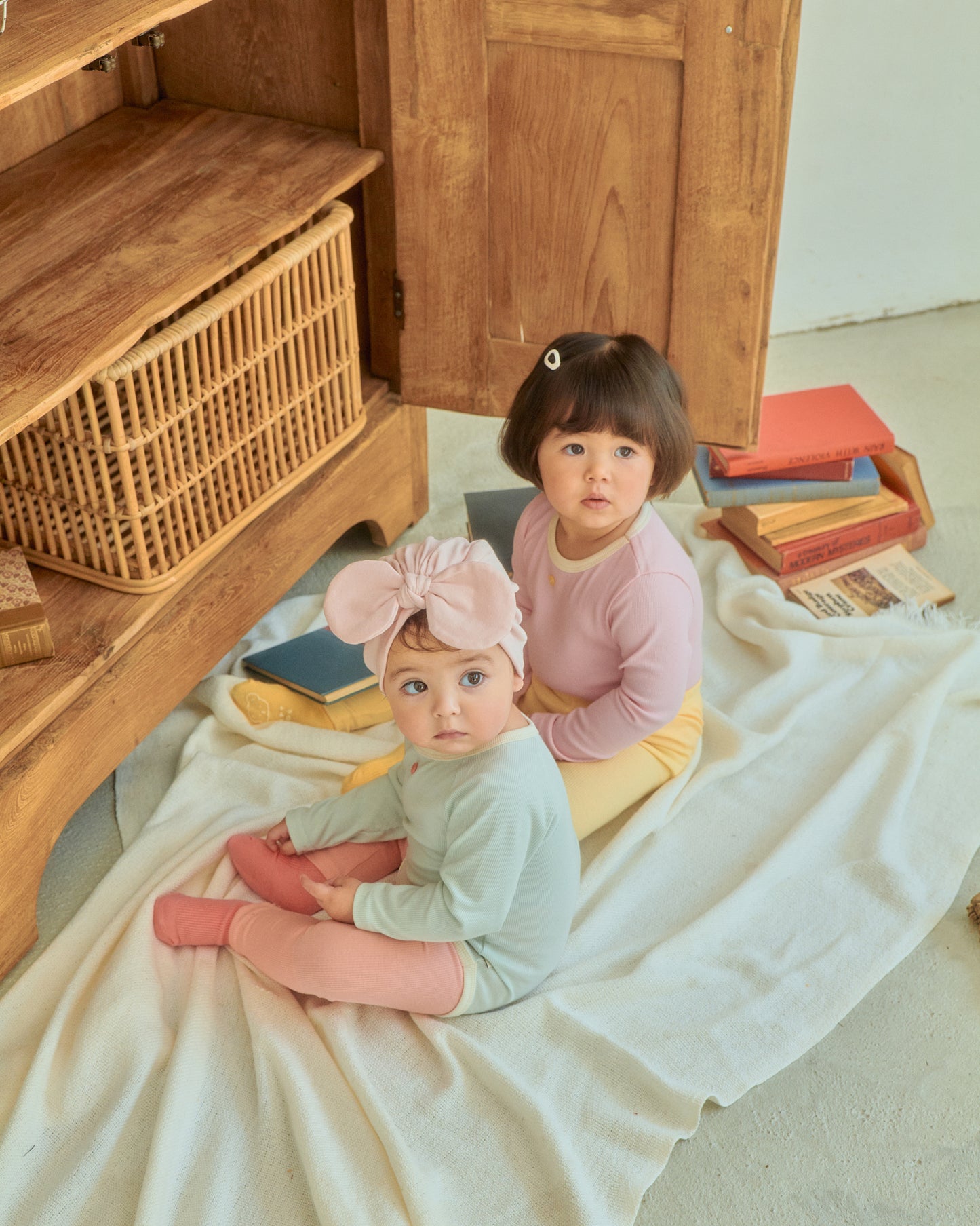 韓國童裝 26SS | OT07 Picnic Modal Ribbed Baby Suit & Leggings Set (55-75cm)
