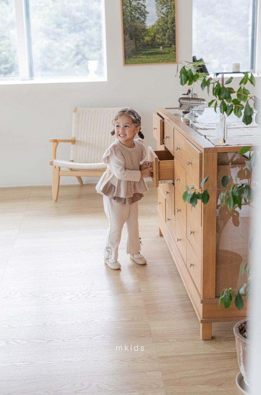 韓國童裝 25秋冬 | MD25453 Double Ribbon Pants