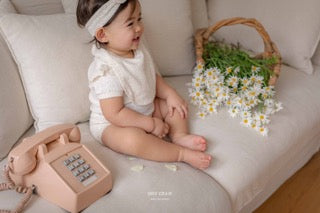 韓國童裝 25夏 | GR25208 BABY RUDY - BIB & HAIRBAND