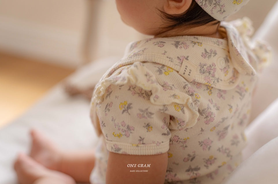 韓國童裝 25夏 | GR25210 BABY LILY - BIB & HAIRBAND