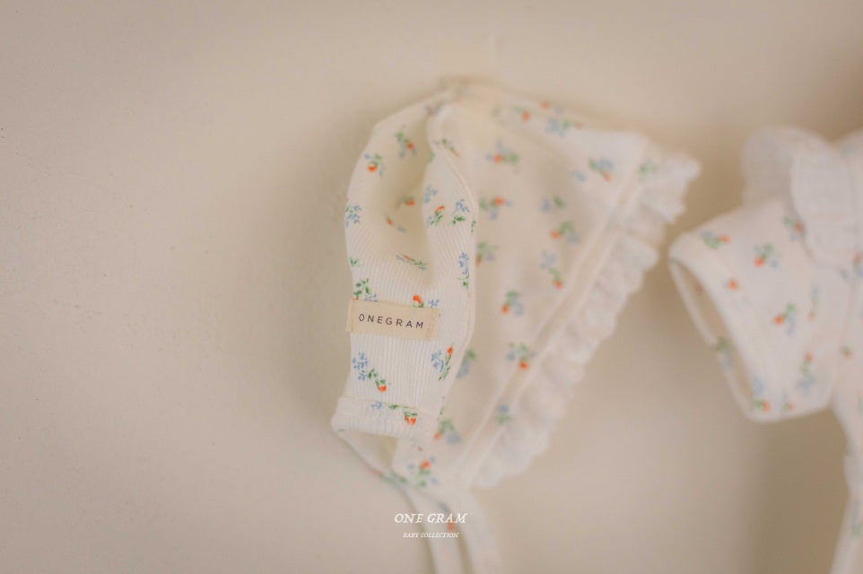 韓國童裝 25夏 | GR25206 BABY REBECCA - BIB & BONNET