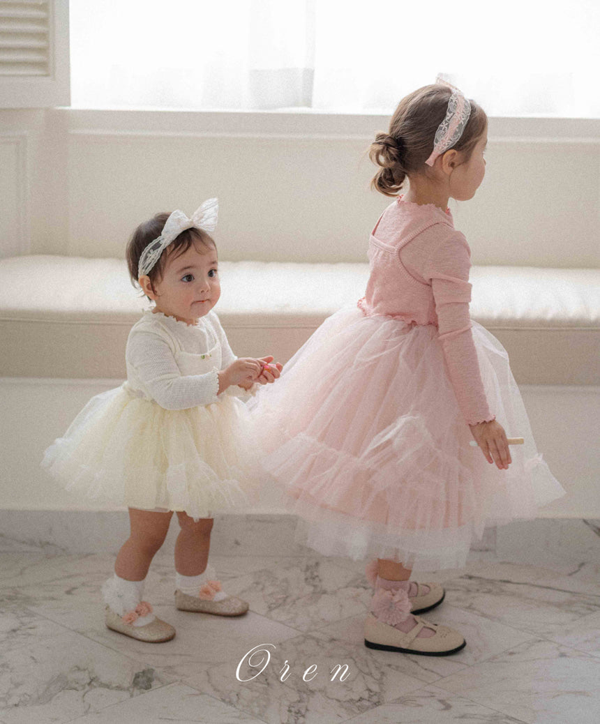 韓國童裝 26春 | OR32 Pearl Lace Ankle Socks