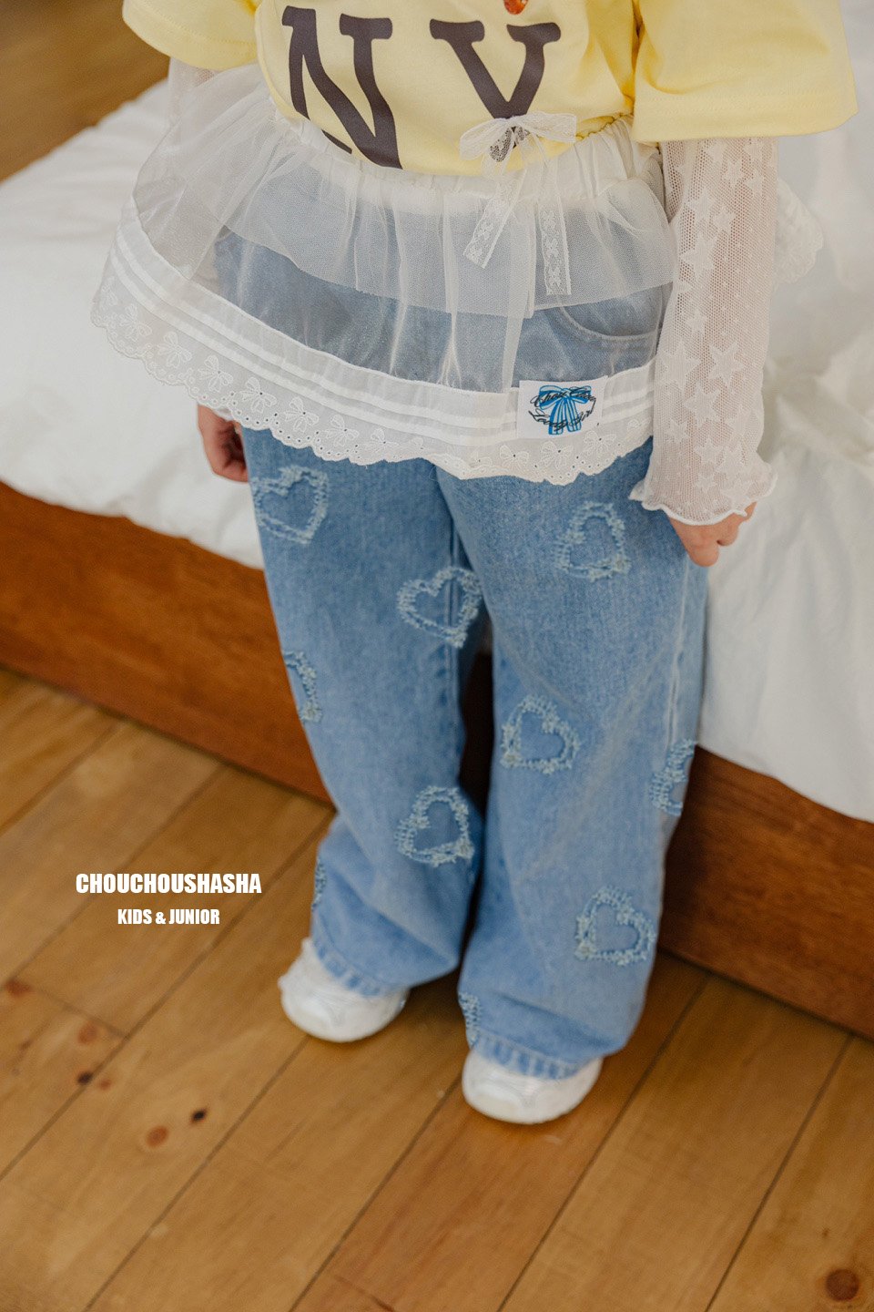 韓國童裝 25春 | KR03-2503 HEART KIDS DENIM