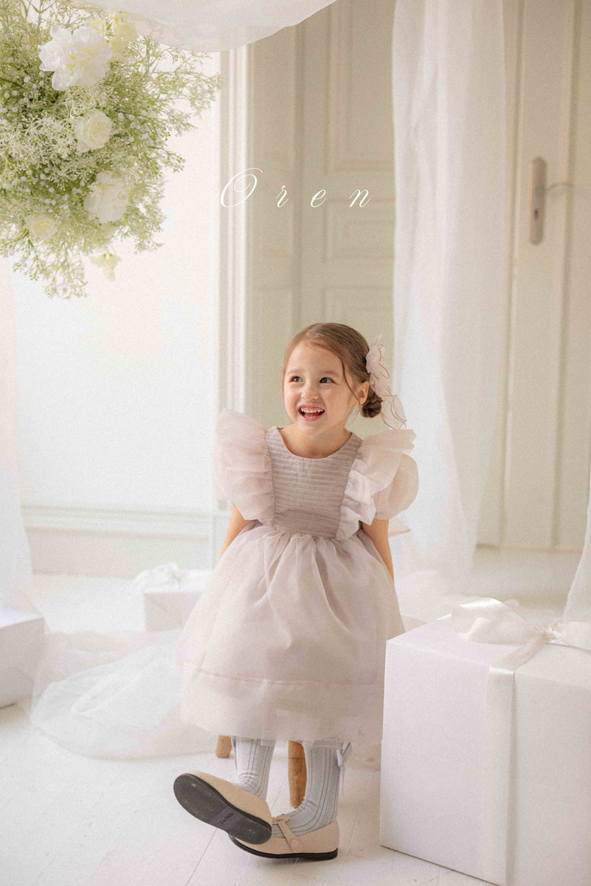韓國童裝 26春 | OR24 Serena Pintuck Organza Dress