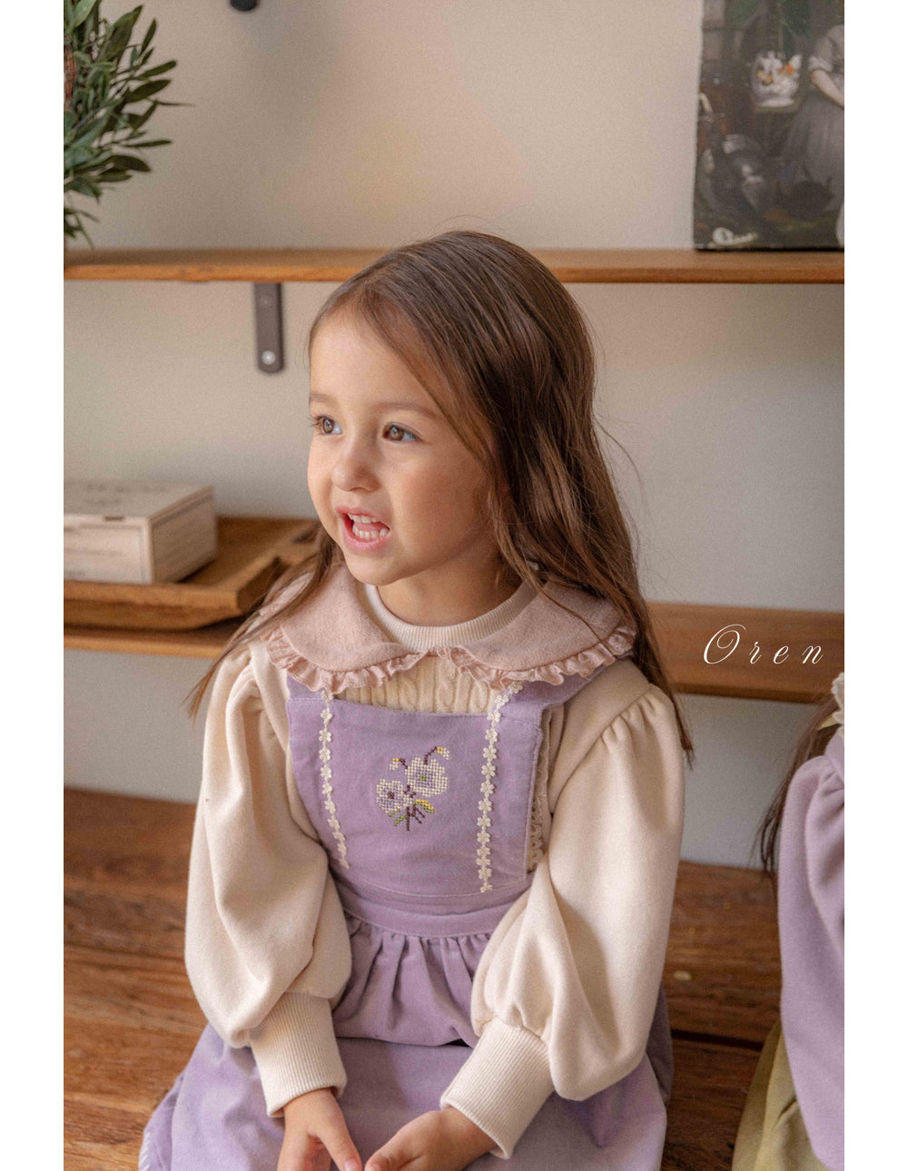 韓國童裝 25秋冬 | OR25416 Riley embroidered skirt