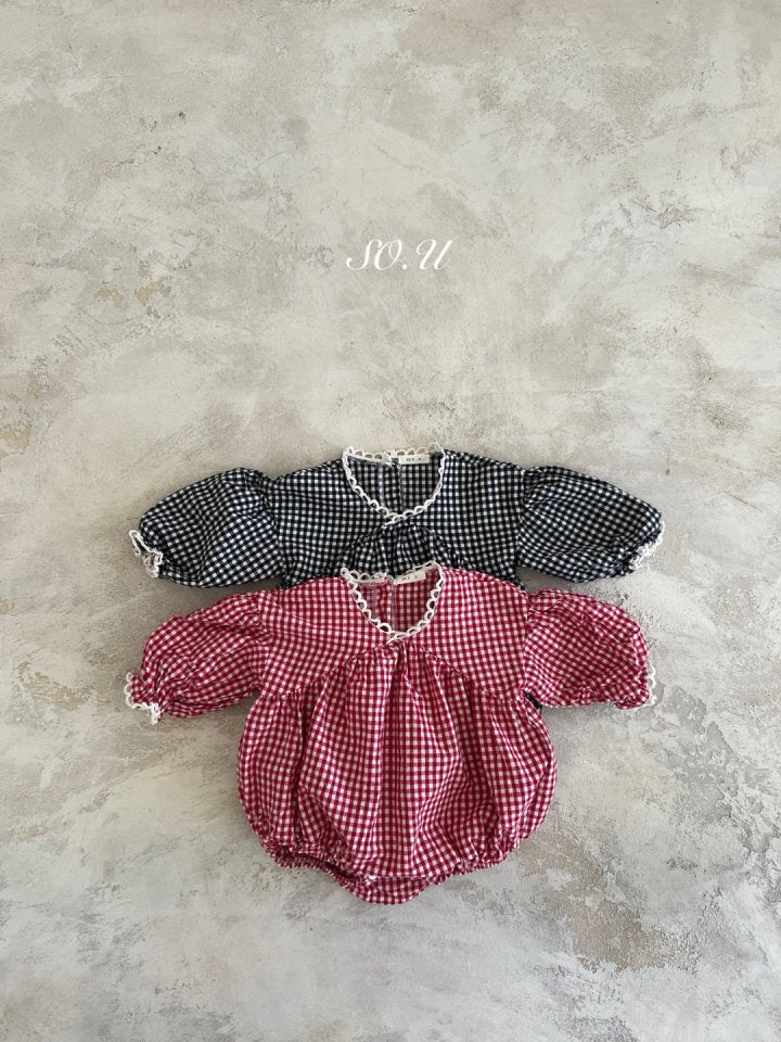 韓國童裝 25秋 | SO25301 CHECK BABY SUIT