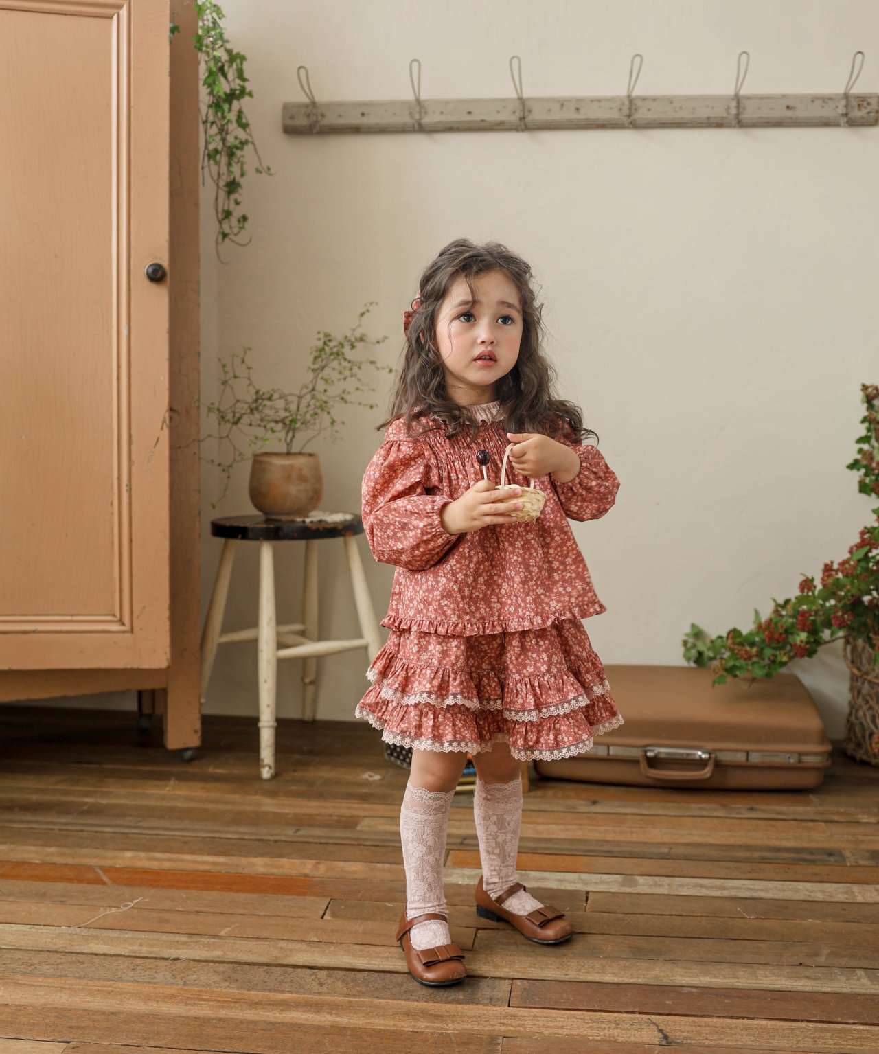 韓國童裝 25秋 | FU25326 Mui Blouse & Ronnie Skirt Set