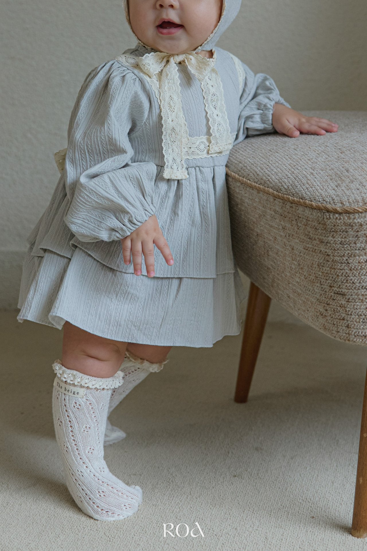 韓國童裝 25秋 | RO25313 Amber Baby Suit with Bonnet