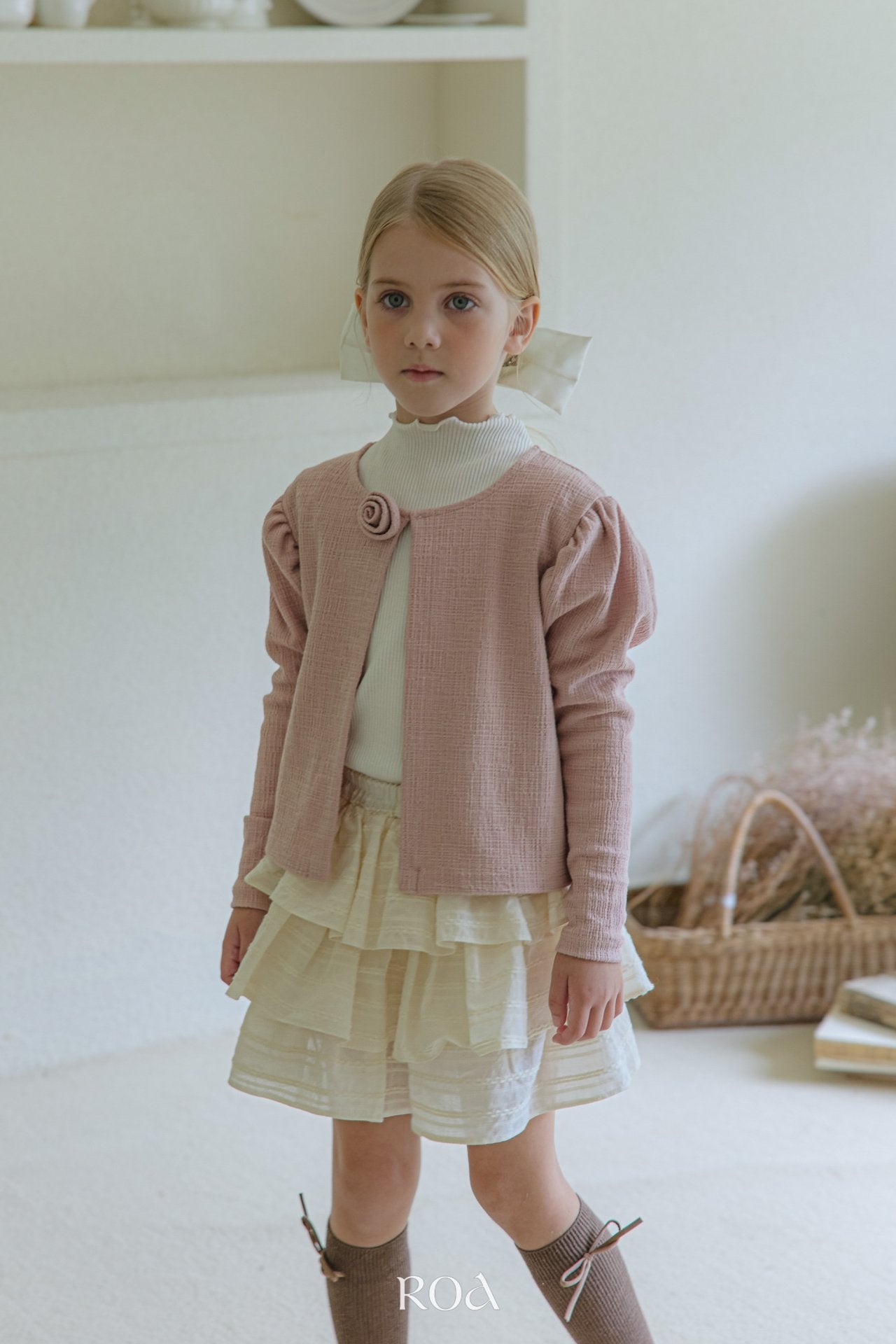 韓國童裝 25秋 | RO25322 Rose Cardigan
