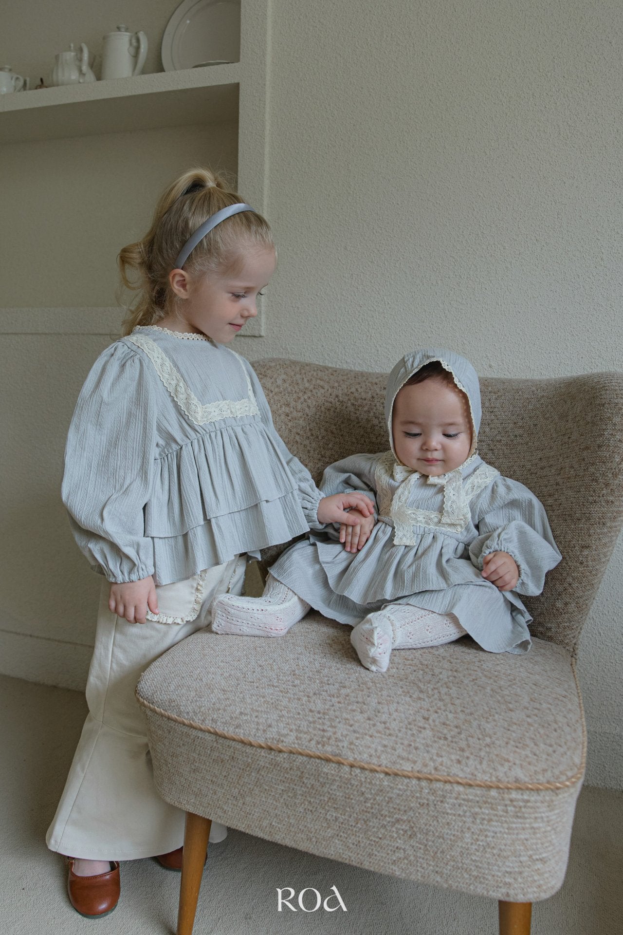 韓國童裝 25秋 | RO25313 Amber Baby Suit with Bonnet