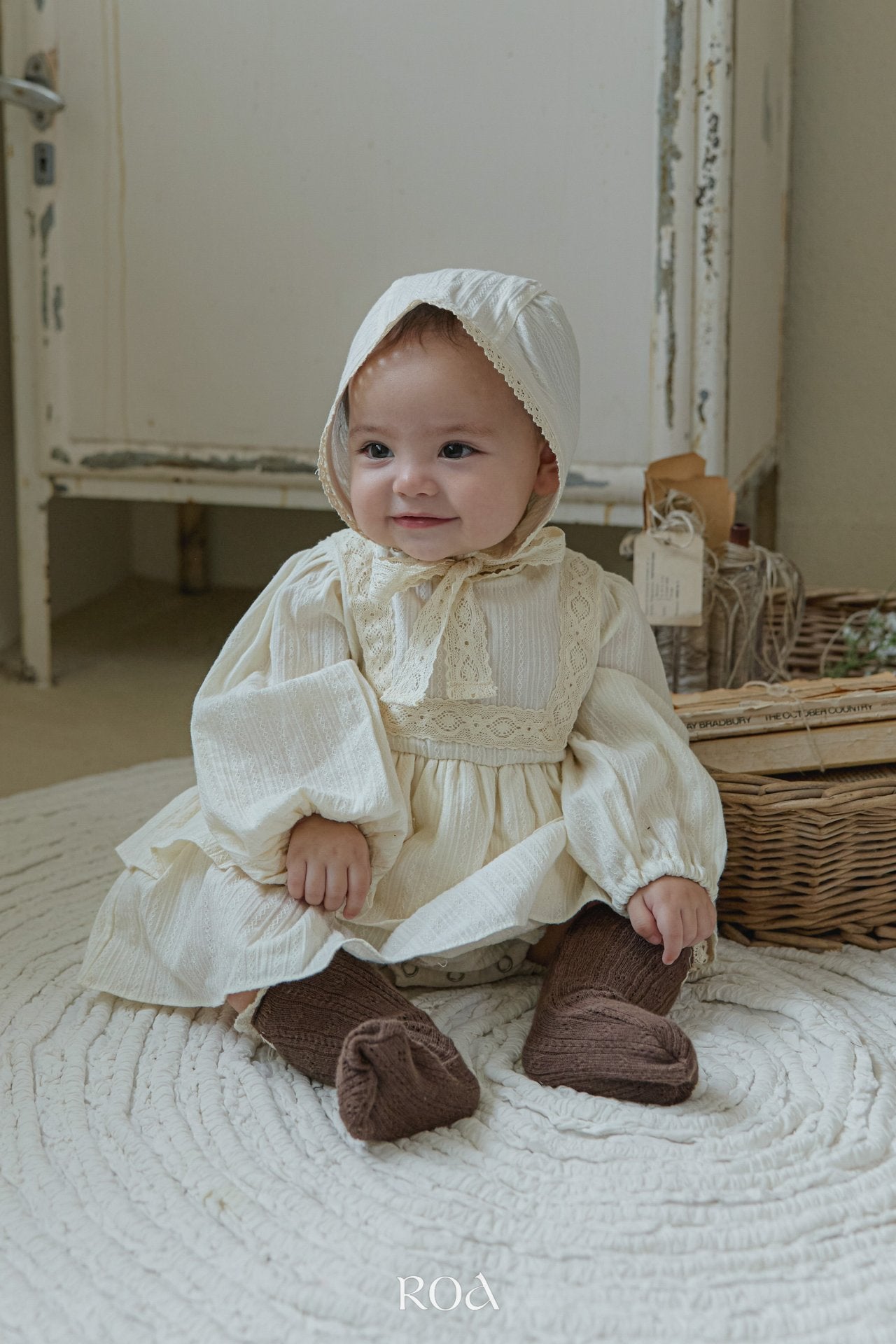 韓國童裝 25秋 | RO25313 Amber Baby Suit with Bonnet