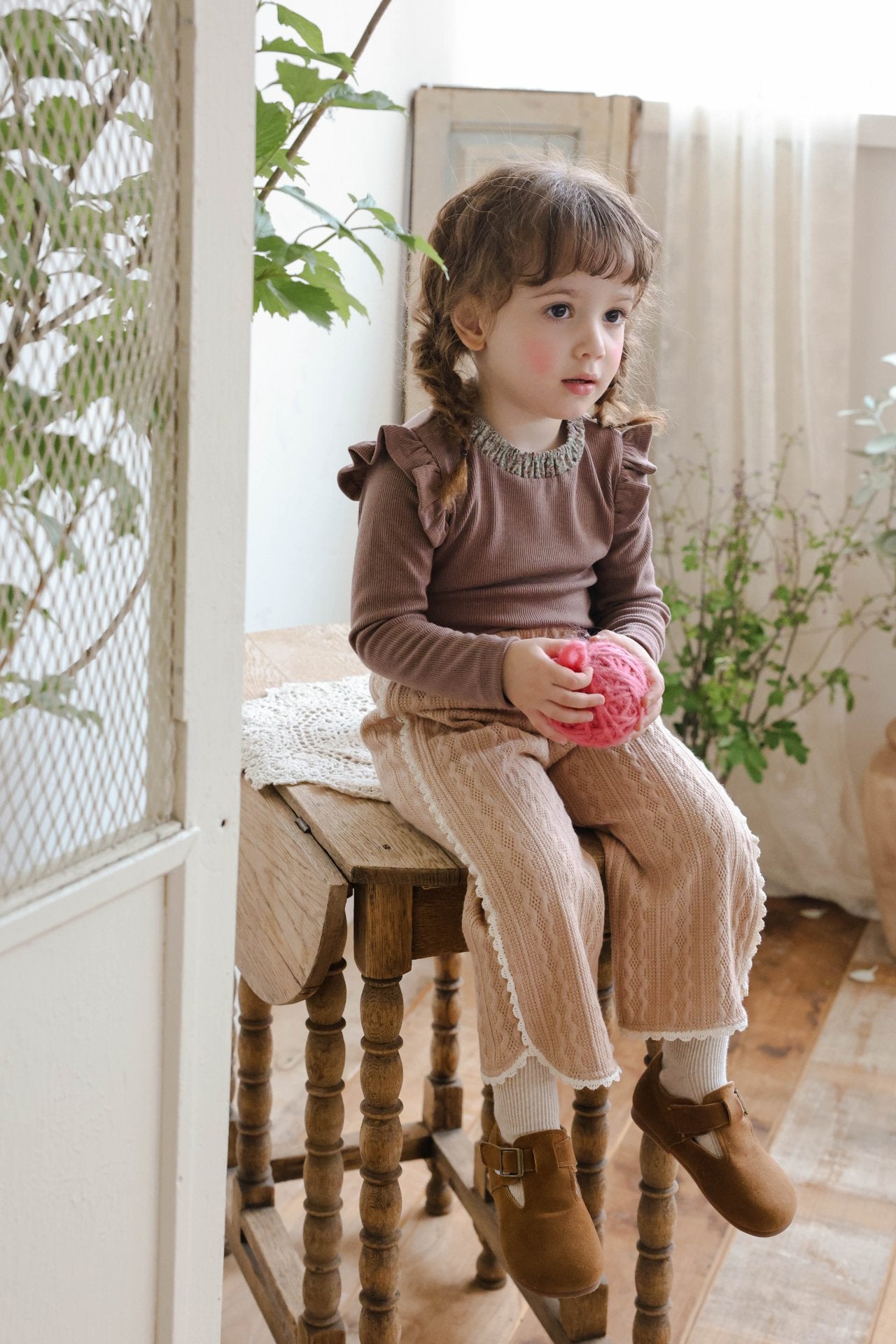 韓國童裝 25秋 | FU25319 Jai knit pants