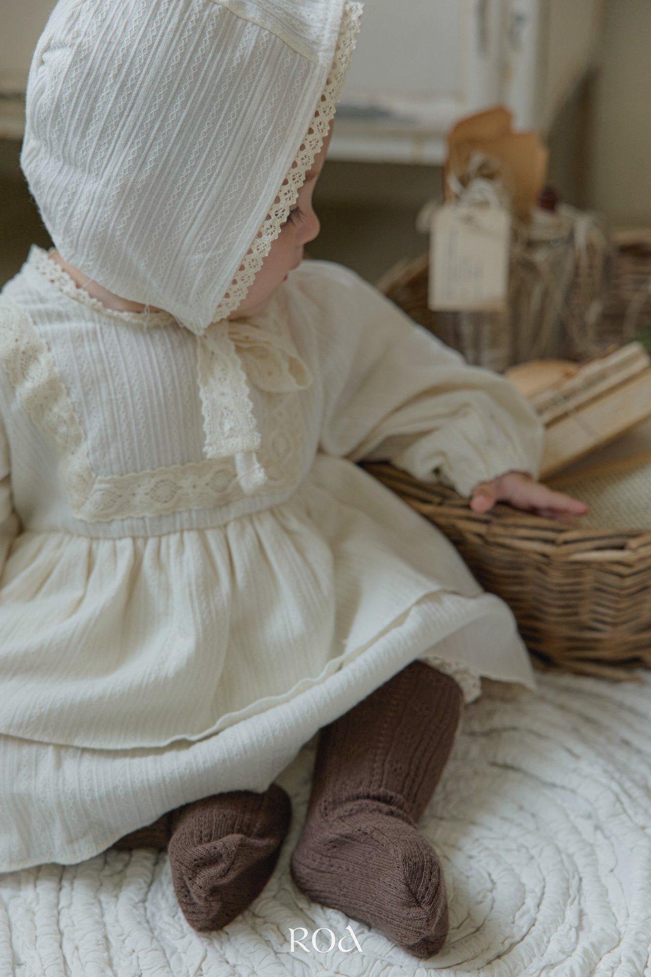 韓國童裝 25秋 | RO25313 Amber Baby Suit with Bonnet