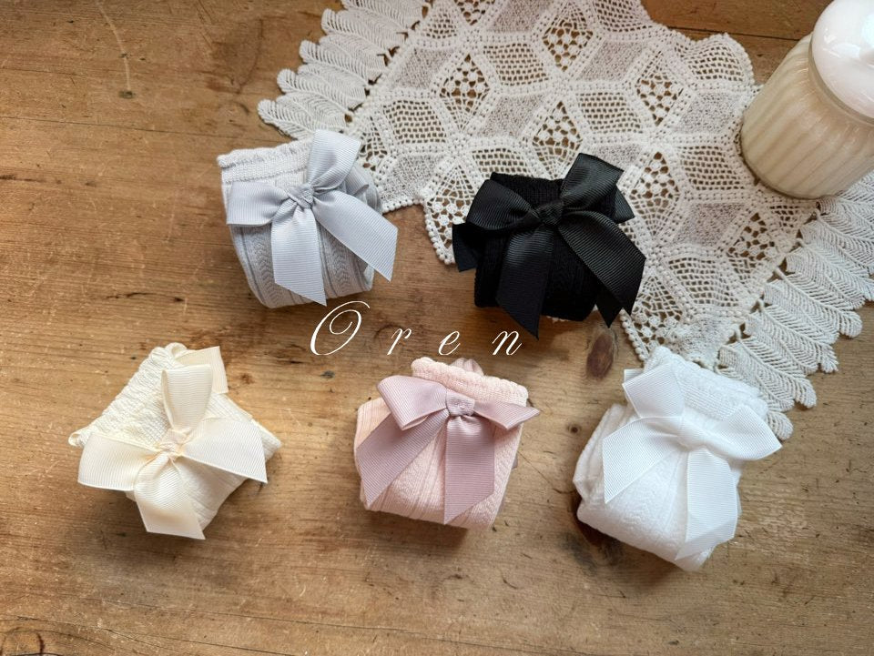 韓國童裝 25夏 | OR25219 RIBBON SOCKS (BABY & KIDS)