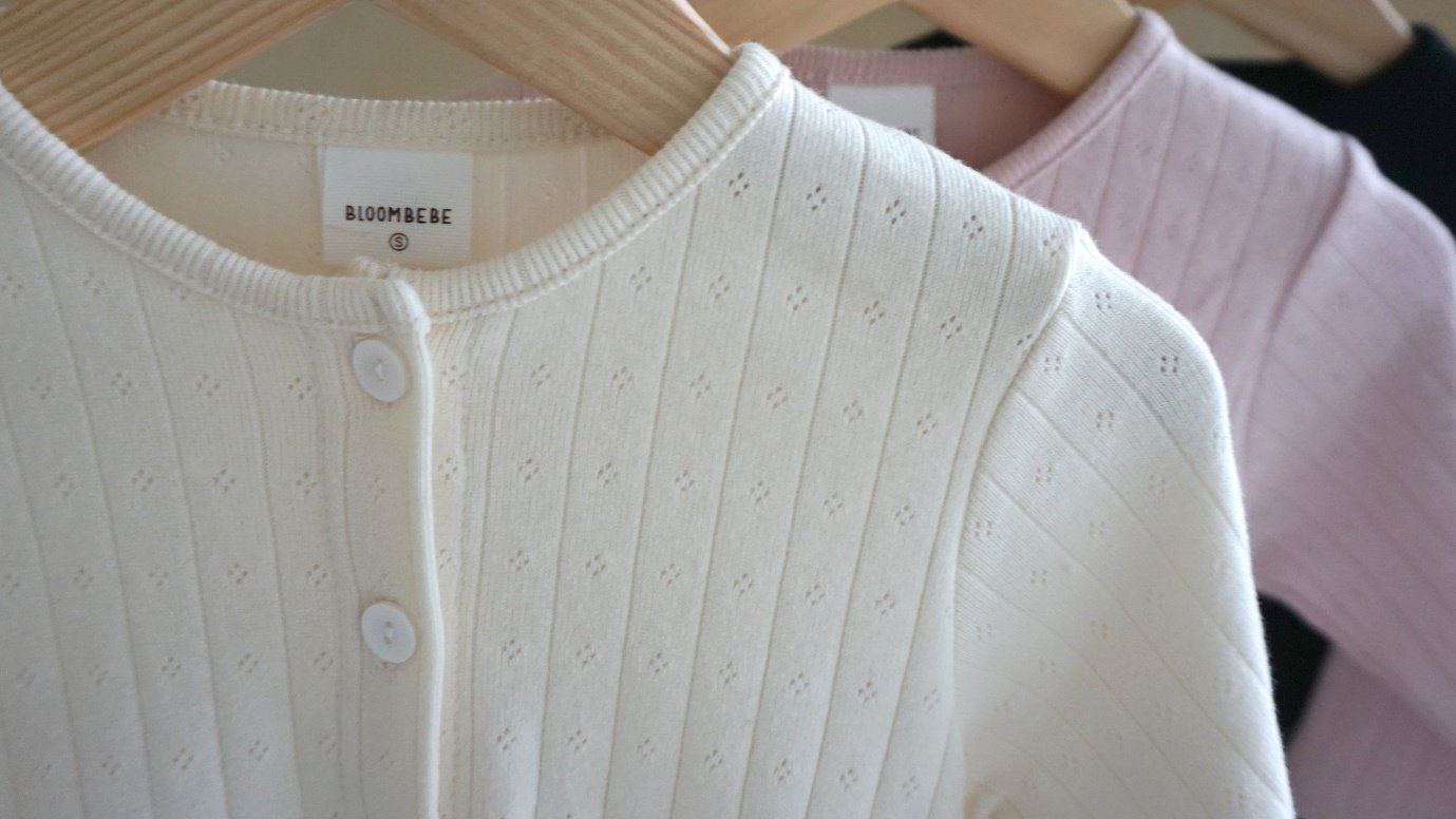 現貨▷ 韓國童裝 25春 | Cotton Eyelet Cardigan #2件減$20