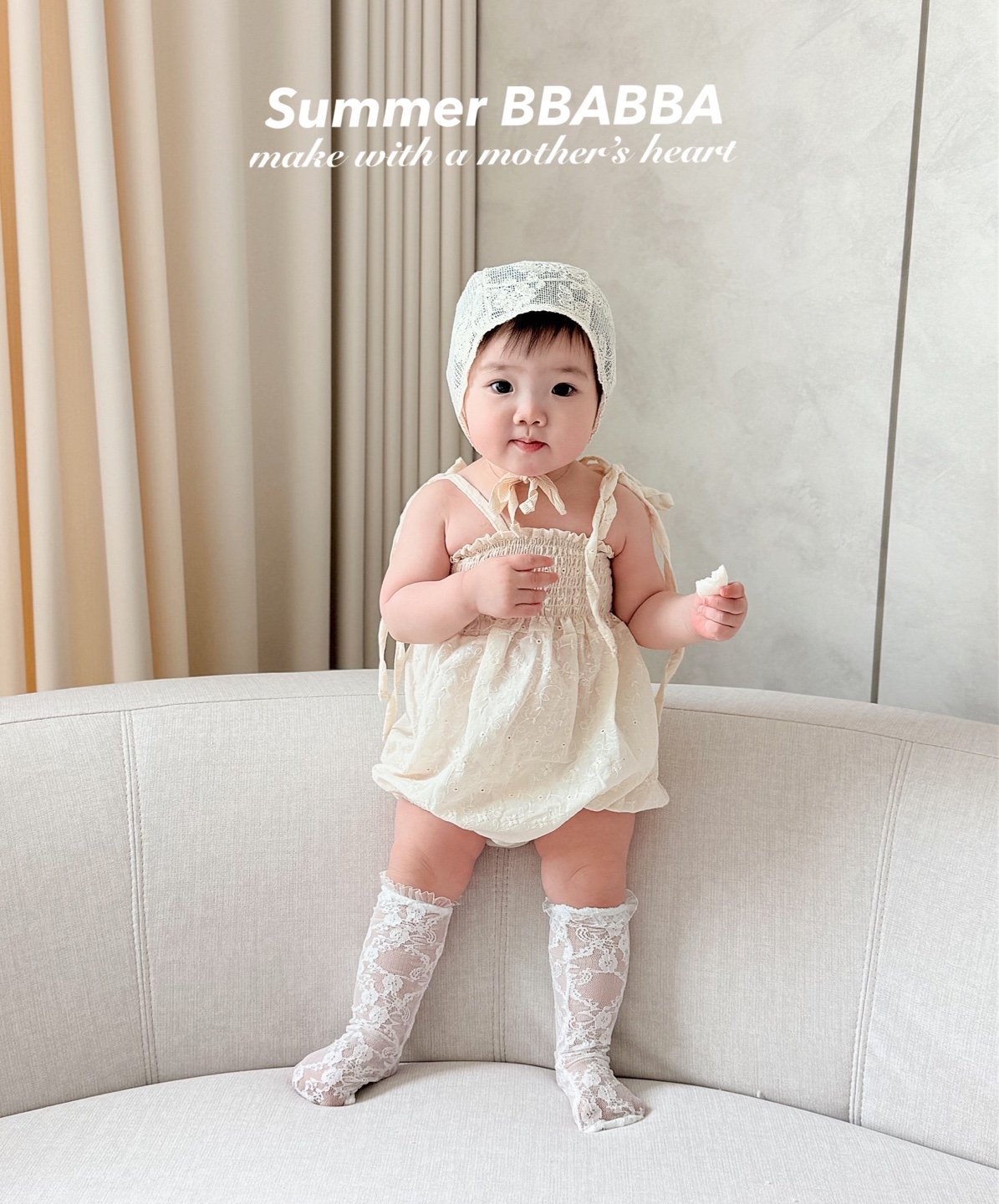 韓國童裝 25夏 | BA25201 夏日花花親子裝 MOM & Baby Suit