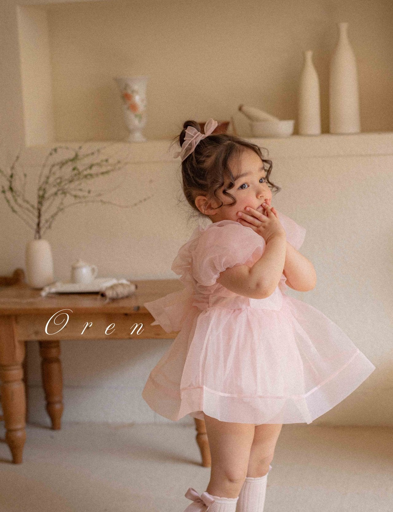 現貨▷ 韓國童裝 25夏 | OR252018 INES BABY SUIT - PINK (~90CM, 13KG) 百日/一歲之選