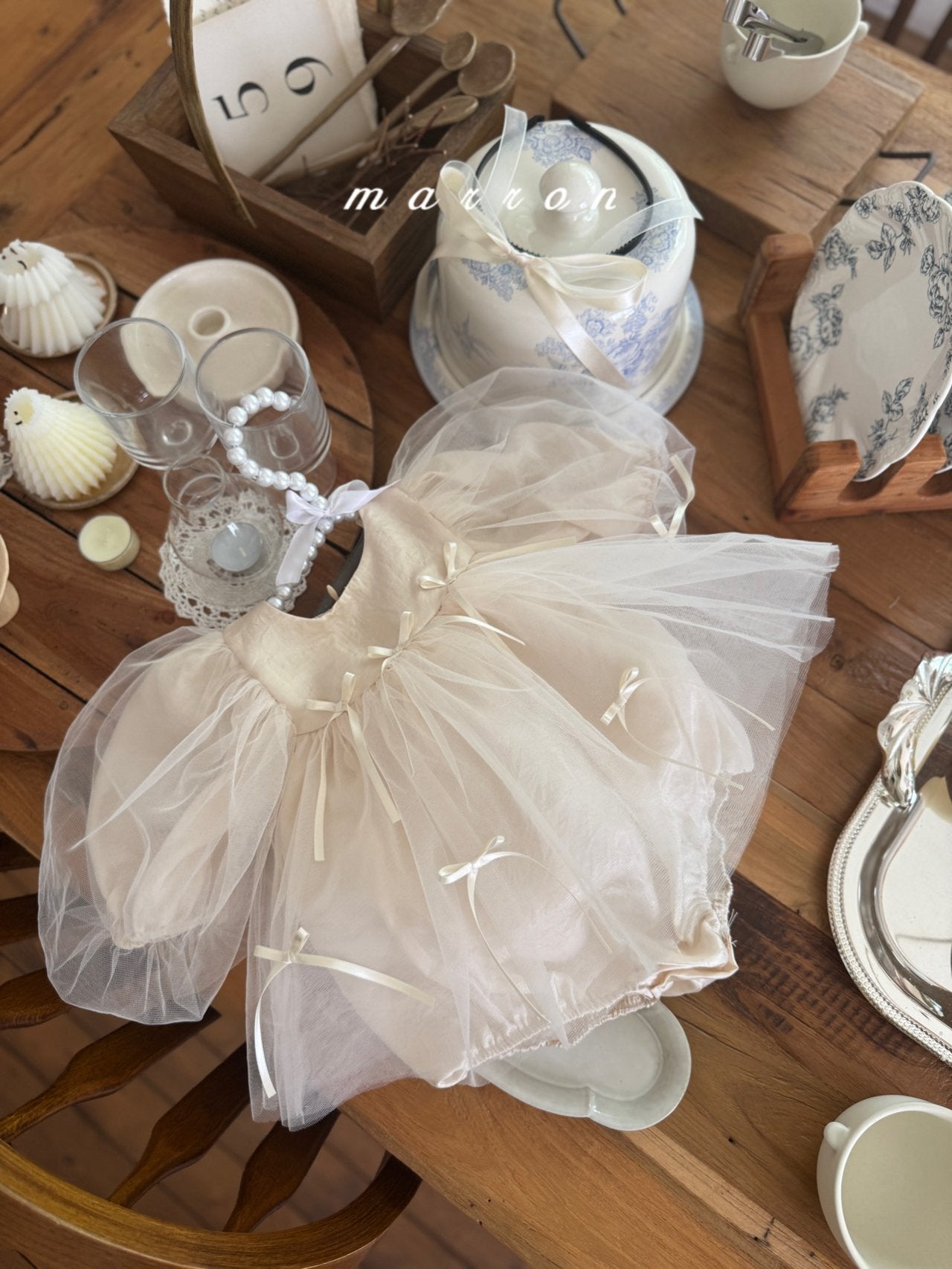 韓國童裝 25秋 | MA25320 Ribbon BABY Suit
