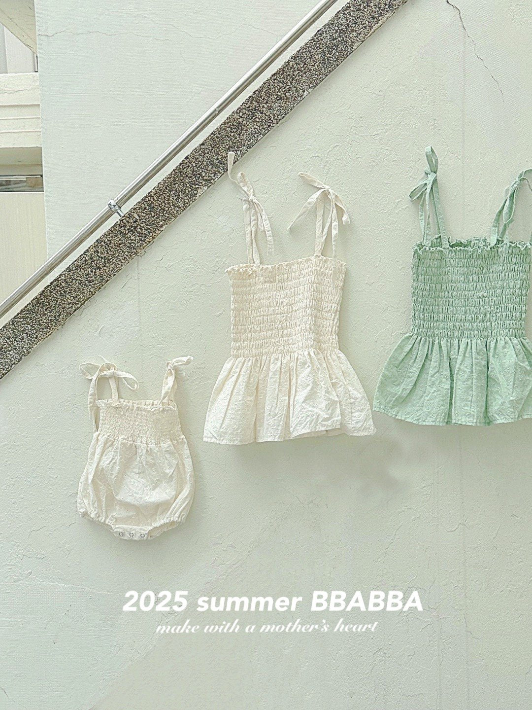 韓國童裝 25夏 | BA25201 夏日花花親子裝 MOM & Baby Suit