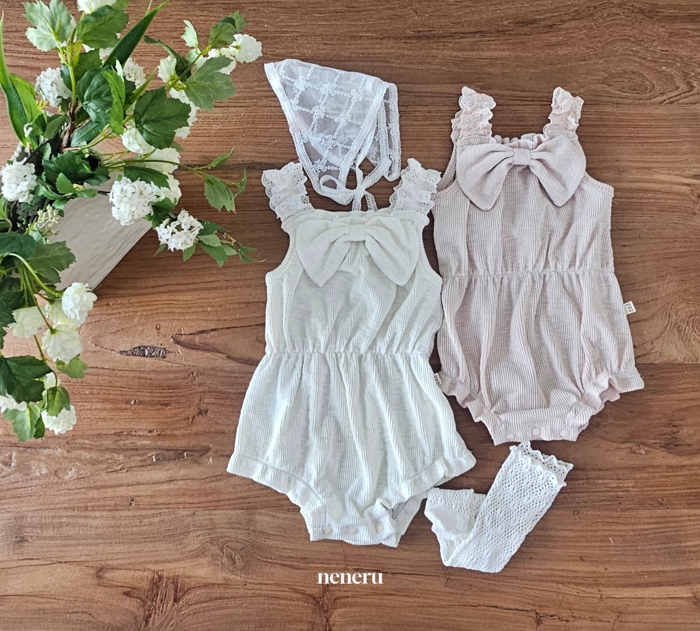 現貨▷ 韓國童裝 25夏 | NU25201 Ribbon Romantic Baby Suit