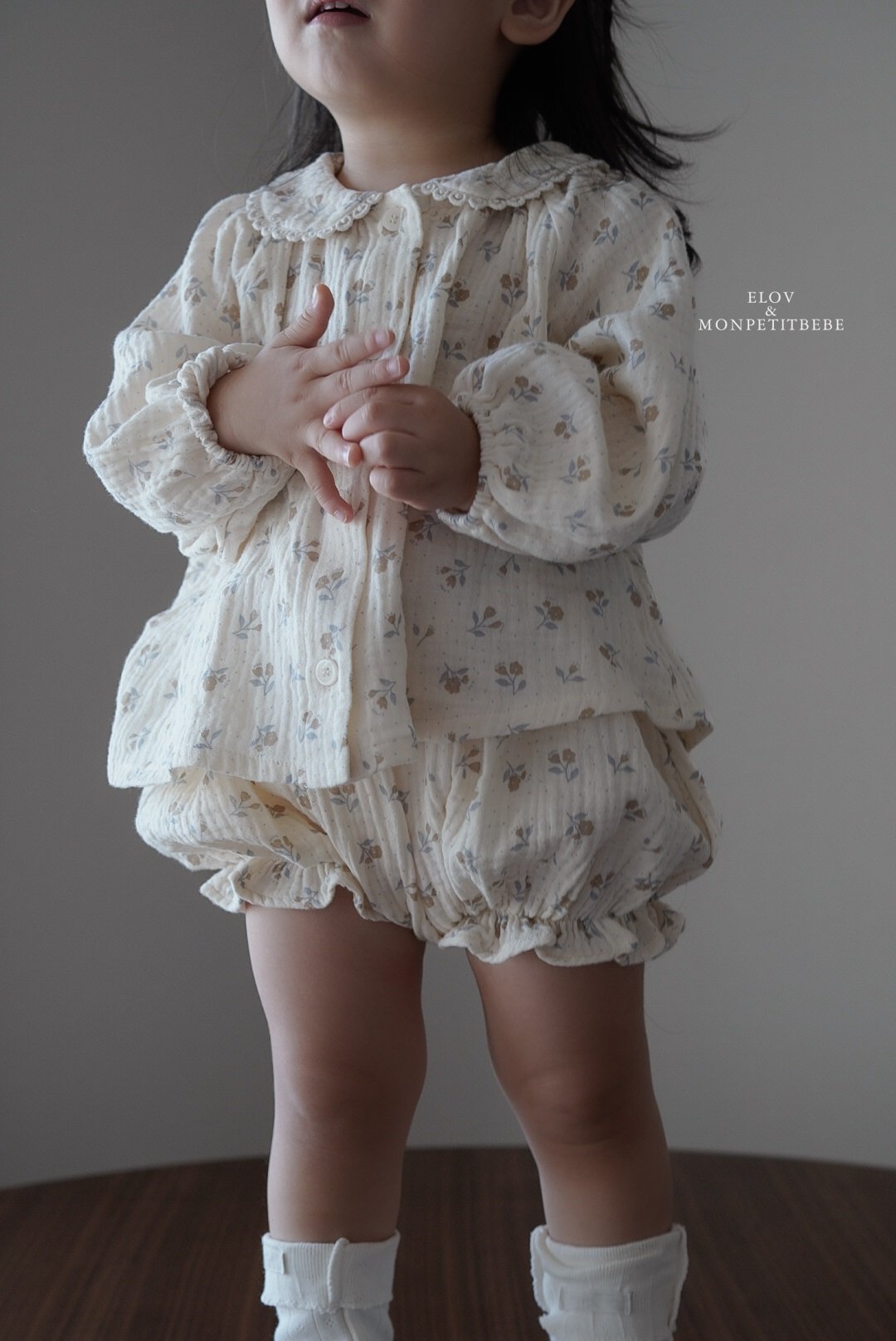 韓國童裝 25秋 | MP25309 Floral Top and Bottom Set (Baby)