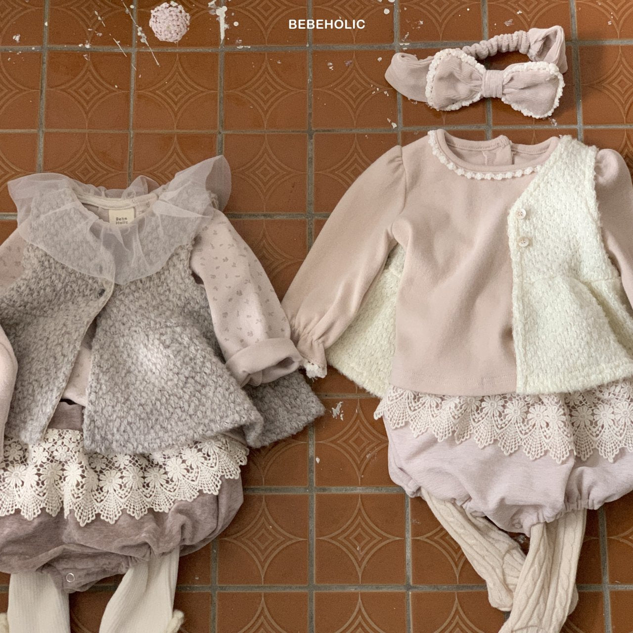 現貨▷ 韓國童裝 24秋冬 | BEBEHOLICS FLORAL BLOOMERS 冬季厚料