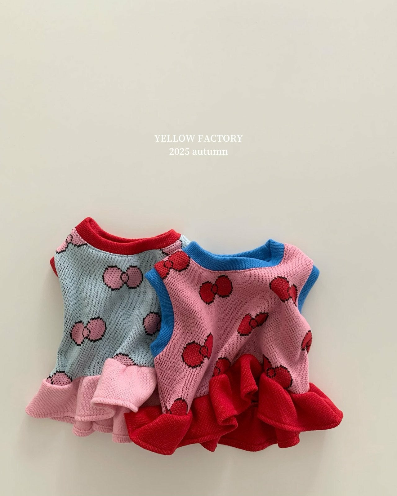 韓國童裝 25秋 | YF25322 Ribbon Vest (TOP)